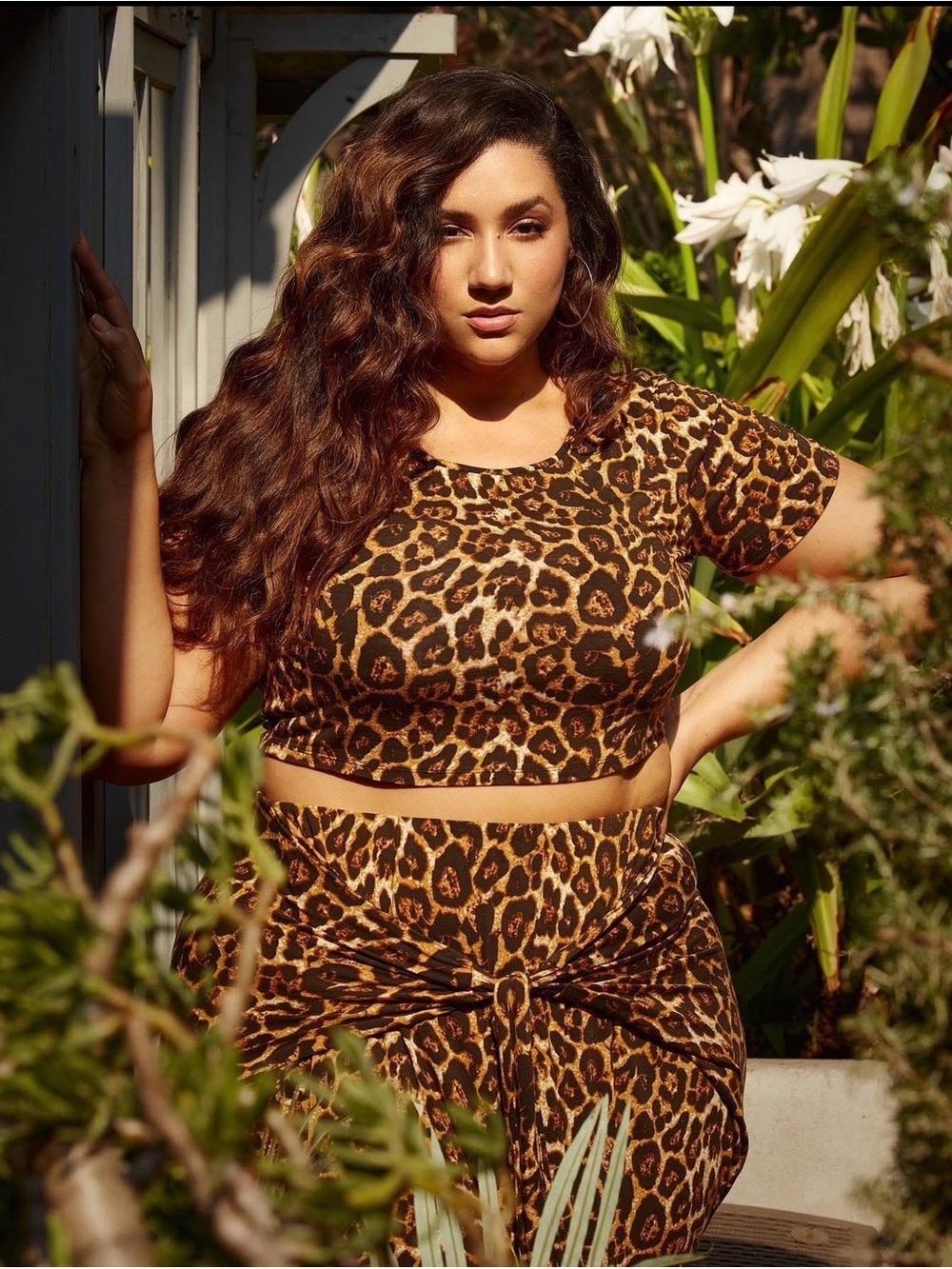 Fashion to Figure Leopard Print Bandeau Top in Brown & Black